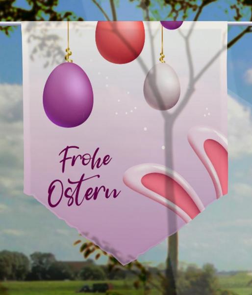 Ostern in flieder, Scheibenhänger spitz